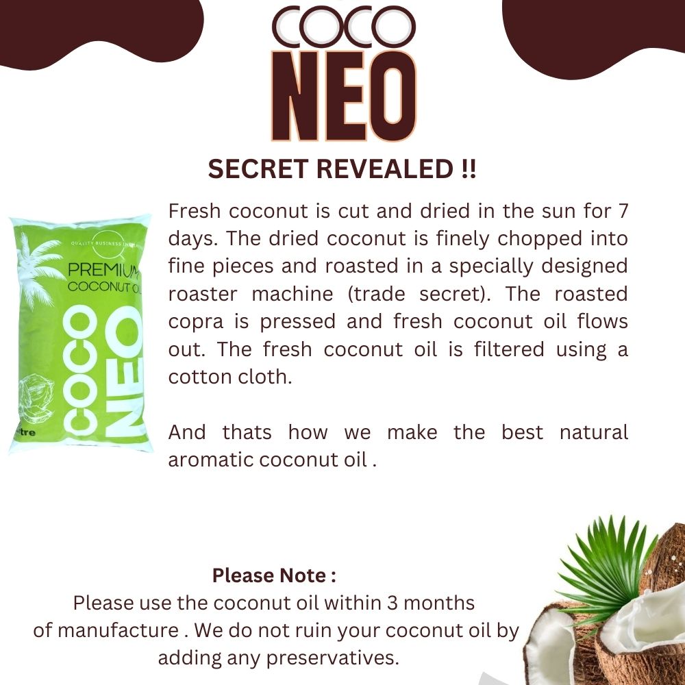 Coco Neo Premium Coconut Oil | 1 Litre Pouch