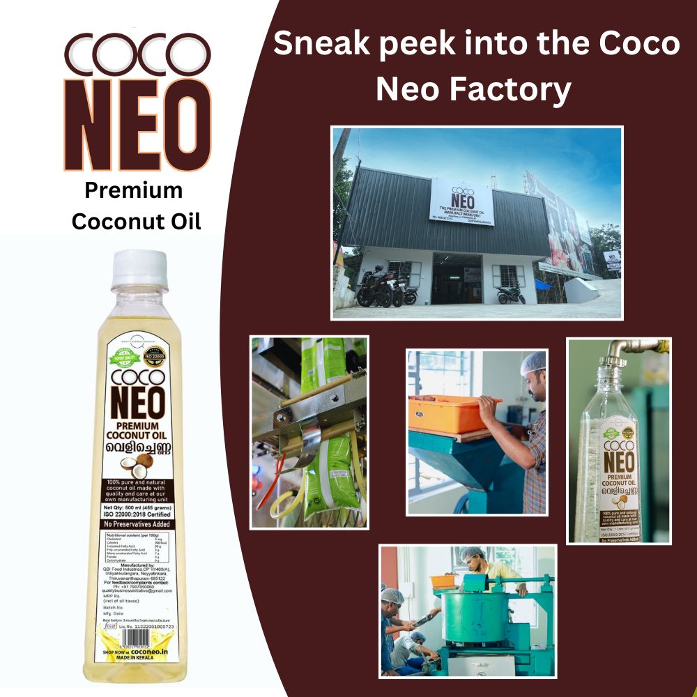 Coco Neo Premium Coconut Oil | 500 ml Bottle (Pack of 2)