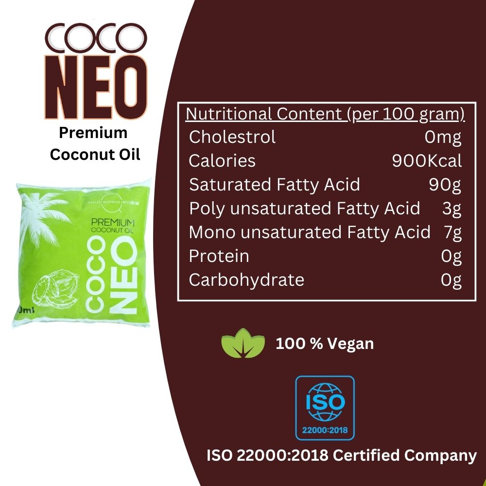 Coco Neo Premium Coconut Oil | 500 ml Pouch (Pack of 2)