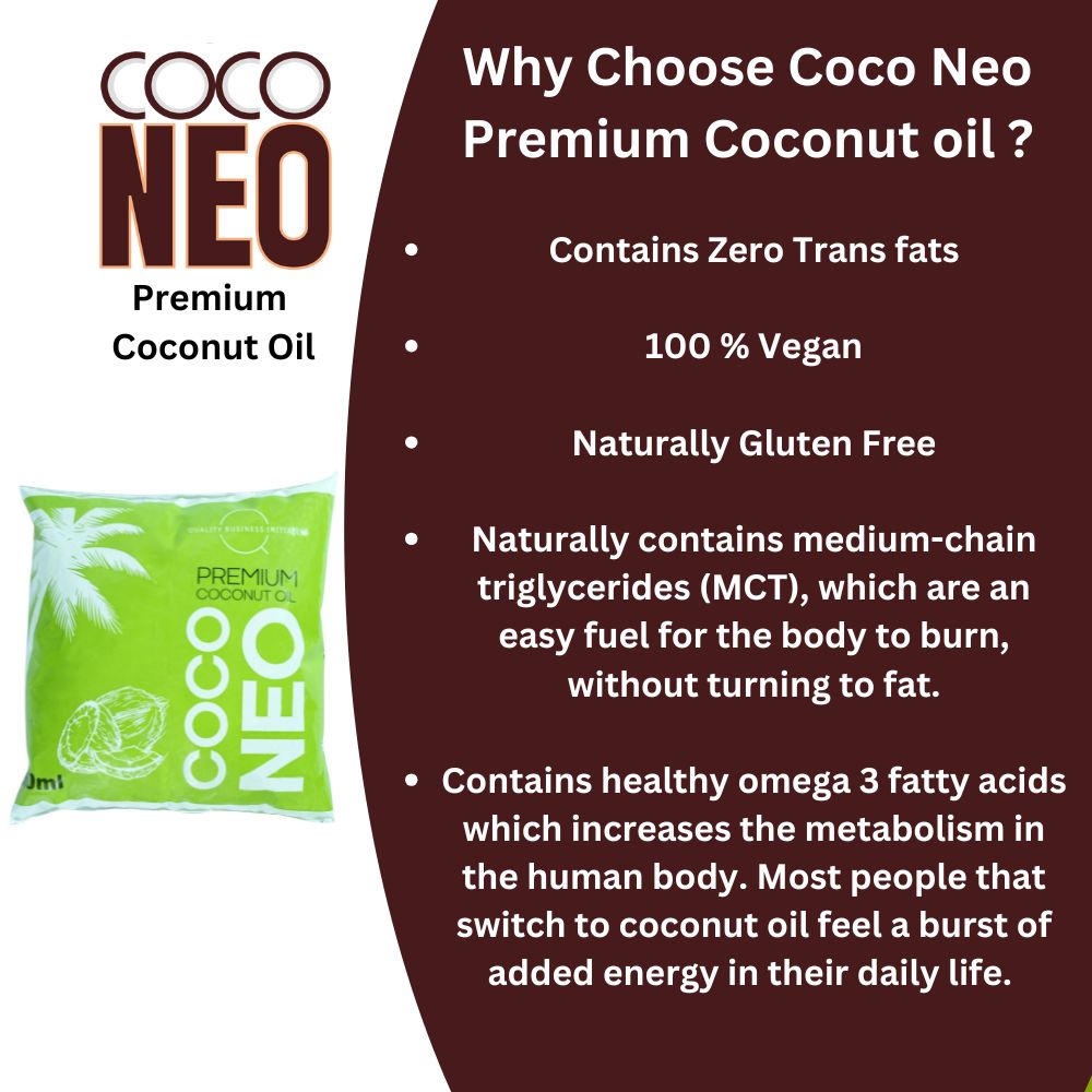 Coco Neo Premium Coconut Oil | 500 ml Pouch (Pack of 2)