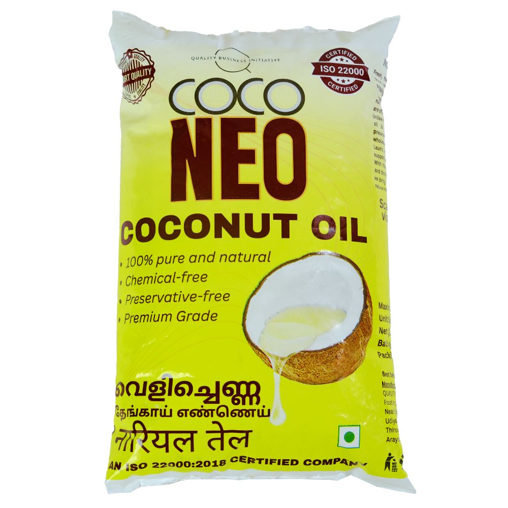 Coco Neo Premium Coconut Oil | 900 ml Pouch