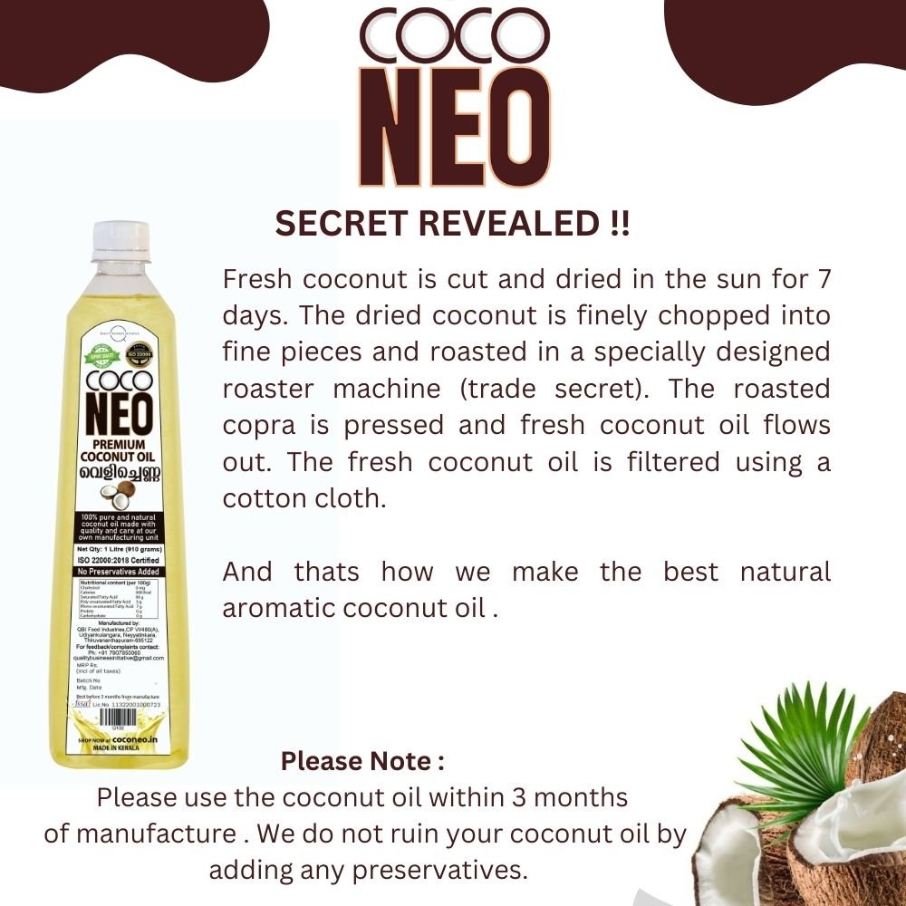 Coco Neo Premium Coconut Oil | 1 Litre Bottle - QBI Food IndustriesCoconut OilCoco Neo Premium Coconut Oil1LB8939117919276Coco Neo Premium Coconut Oil | 1 Litre Bottle