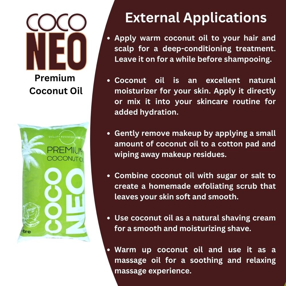 Coco Neo Premium Coconut Oil | 1 Litre Pouch - QBI Food IndustriesCoconut OilCoco Neo Premium Coconut Oil1LP8939117919726Coco Neo Premium Coconut Oil | 1 Litre Pouch