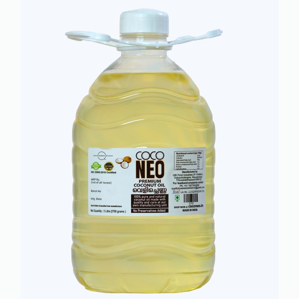 Coco Neo Premium Coconut Oil | 3 Liter Bottle - QBI Food IndustriesCoconut OilCoco Neo Premium Coconut Oil3LB8939117919108Coco Neo Premium Coconut Oil | 3 Liter Bottle