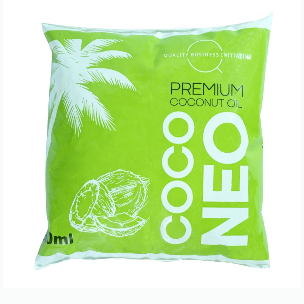 Coco Neo Premium Coconut Oil | 500 ml Pouch (Pack of 2) - QBI Food IndustriesCoconut OilCoco Neo Premium Coconut Oil1/2LP8939117919894Coco Neo Premium Coconut Oil | 500 ml Pouch (Pack of 2)