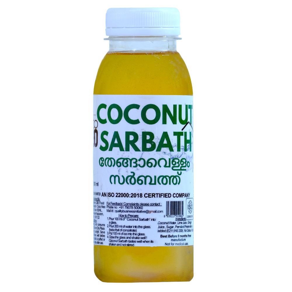 COCONUT SARBATH - 300ml - Buy 1 Get 1 Free - QBI Food IndustriesCOCONUT SARBATHCoco Neo Premium Coconut OilCS300ml8939117919962COCONUT SARBATH - 300ml - Buy 1 Get 1 Free
